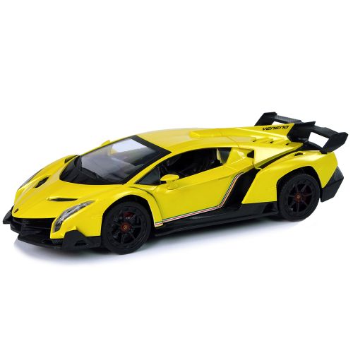 Licencirani auto na daljinsko upravljanje R/C 1:24 Lamborghini Veneno 2.4 G - žuti slika 2