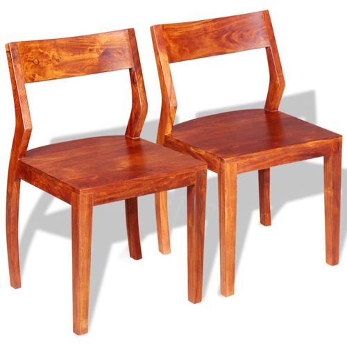 Blagovaonske stolice od masivnog bagremovog drva i šišama 2 kom slika 1