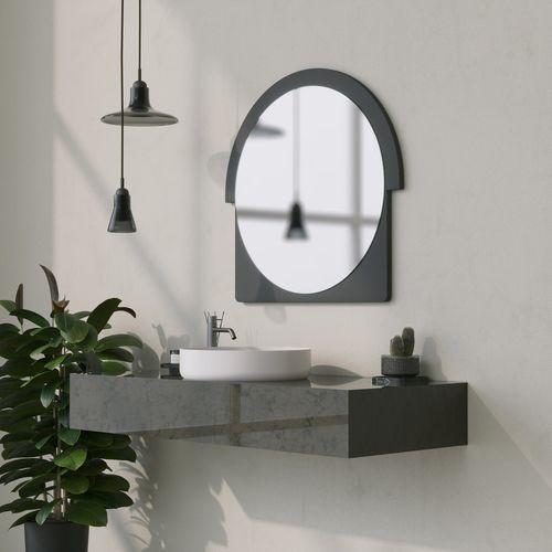 Lucky Mirror - Black Black Decorative Mirror slika 2