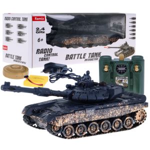 Tenk T-90 na daljinsko upravljanje crna kamuflaža 1:28