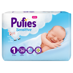 Pufies pelene small pack Sensitive - Newborn 36 kom 1 (2-5kg)
