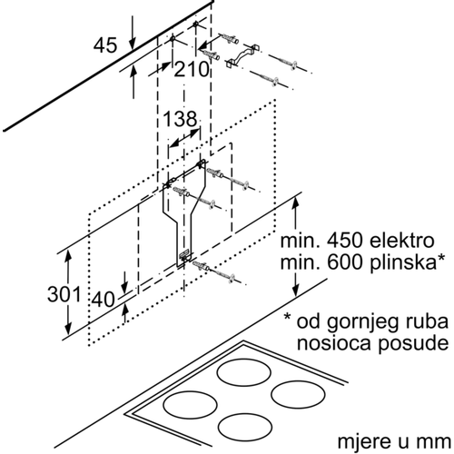 Bosch zidna napa DWK87CM60 slika 8