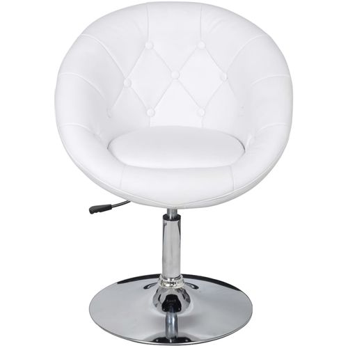 Barski stolac od umjetne kože bijeli slika 43