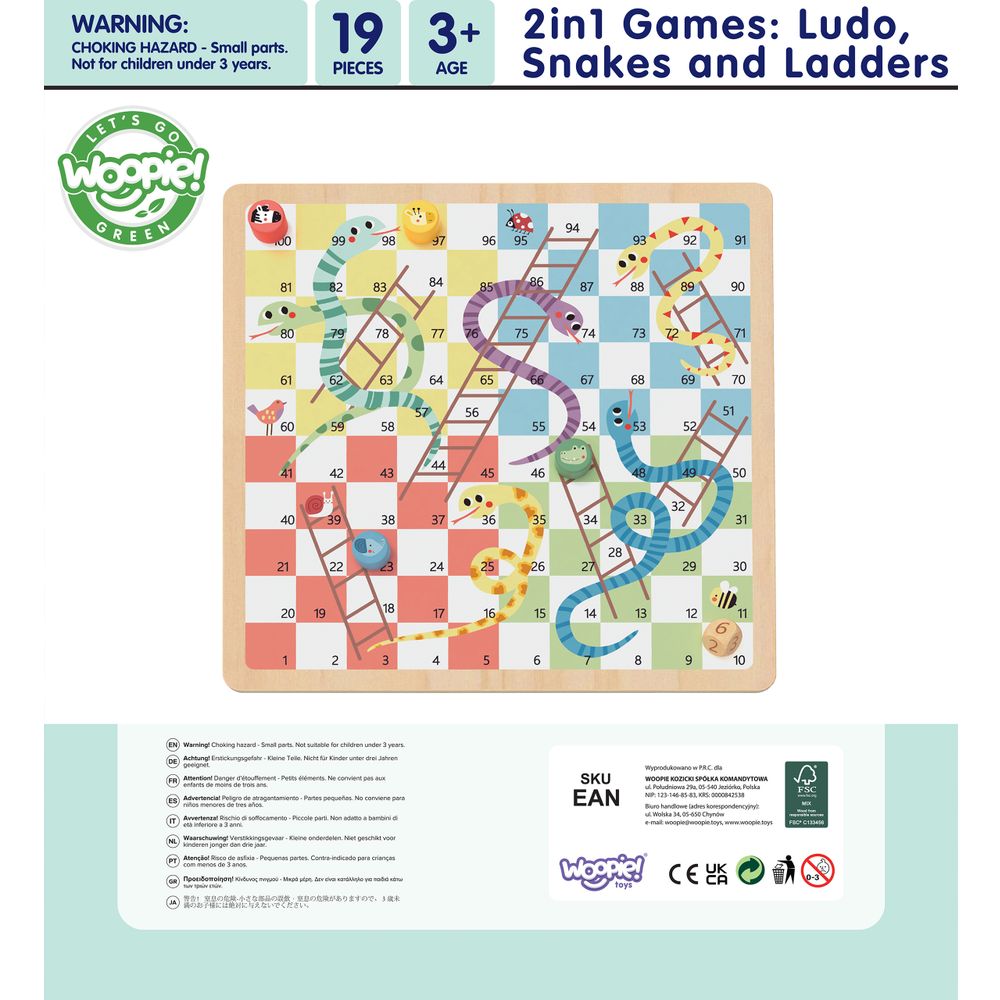 Woopie zelene logičke društvene igre 2u1 ludo kineski + oslobodite životinje slika 9