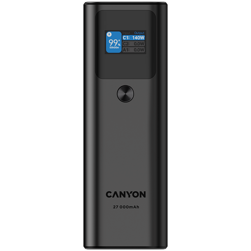 CANYON PB-2010 Power Bank - 27000mAh, 140W, Tamno Siva slika 3