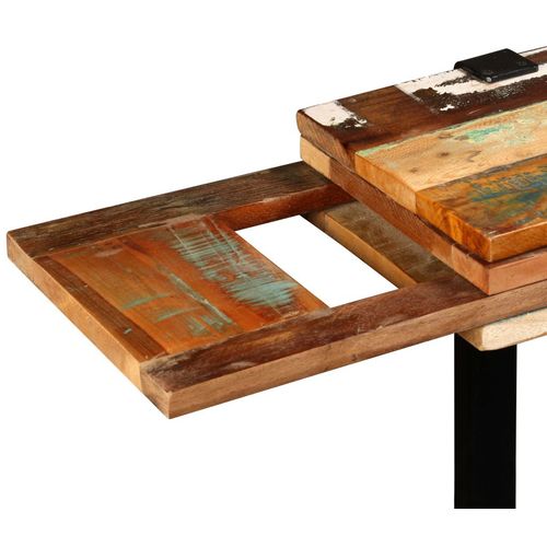Podesivi konzolni stol od masivnog obnovljenog drva slika 18