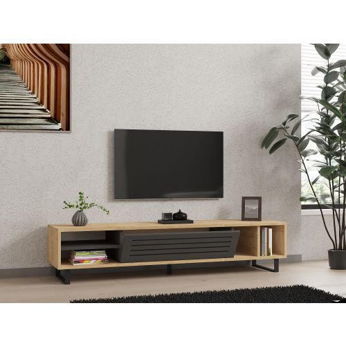 Woody Fashion Polica za TV SAFIR, Safir - Sapphire, Anthracite slika 6