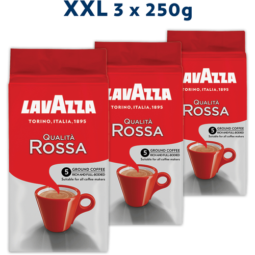 Lavazza Mljevena kava Qualita Rossa XXL Pakiranje 3x250g slika 1