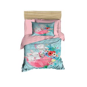 Set posteljine za bebe PH188 u bojama tirkizne, roze i bijele