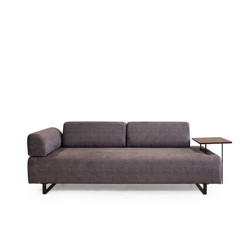 Atelier Del Sofa Infinity sa bočnim stolom - Antracit trosed na razvlačenje slika 9