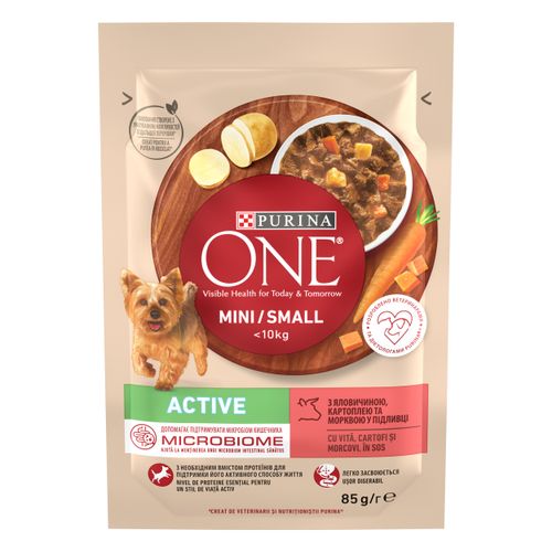 Purina ONE® Active s okusom govedine, krumpira i mrkve, 26x100g slika 1