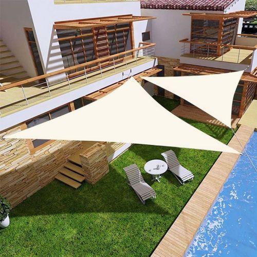 ModernHome suncobran trokutasto jedro - bež - 5x5x5m slika 4