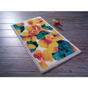 Colourful Cotton Kupaonski tepih, Flower Dust - Yellow (80 x 140)