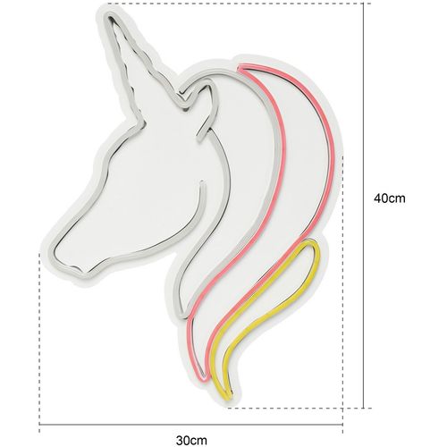 Wallity Unicorn - Bela, Plava, Žuta Dekorativna Plastična Led Rasveta slika 7