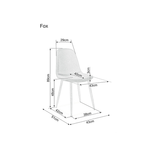 Stolica Fox-crna slika 2