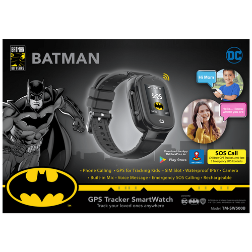 DC Pametni sat, Batman, GPS, SIM card slot, IP67 - BATMAN GPS Tracker SmartWatch slika 5