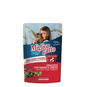 Miglior hrana za mačke u vrećici, Govedina i Mrkva, 100 g