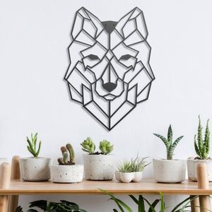 Wolf Black Decorative Metal Wall Accessory