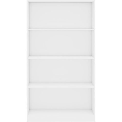Ormarić za knjige s 4 razine sjajni bijeli 80x24x142 cm drveni slika 4