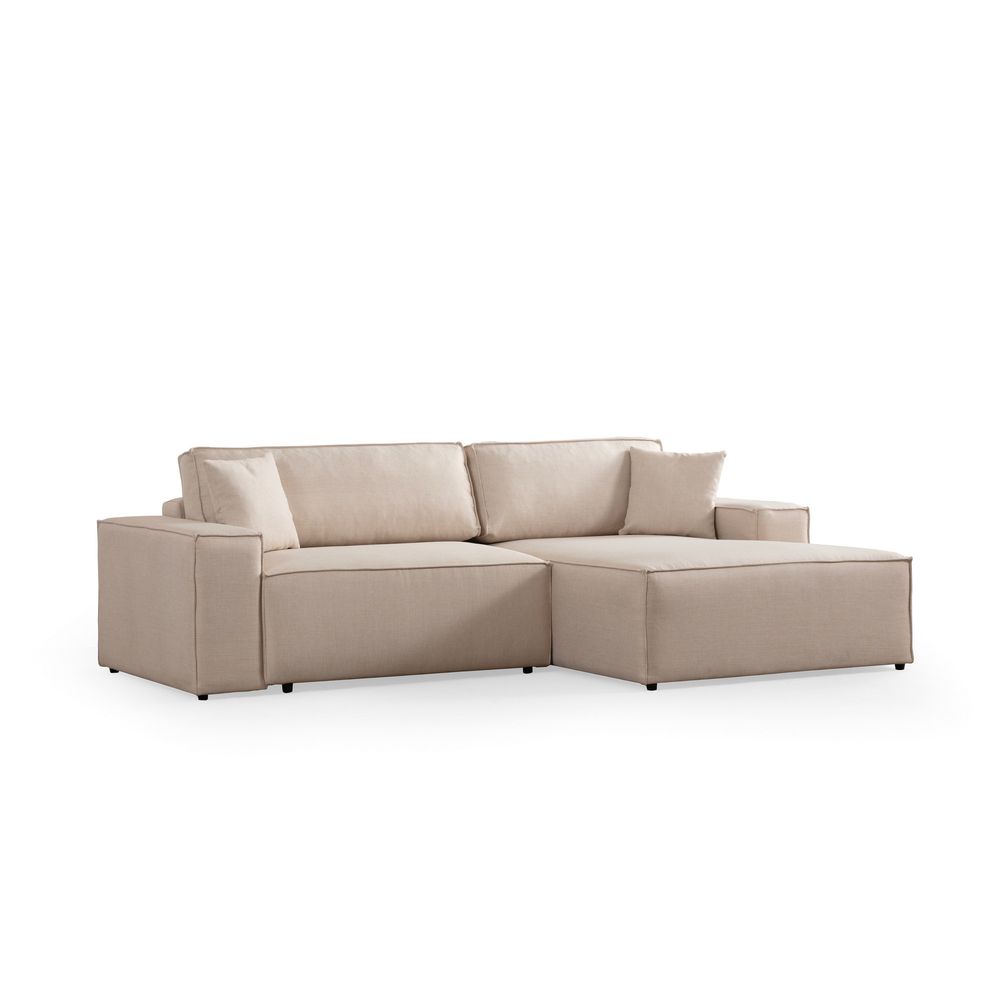 Pırlo Kutni Sofa na Razvlačenje - Ecru slika 5