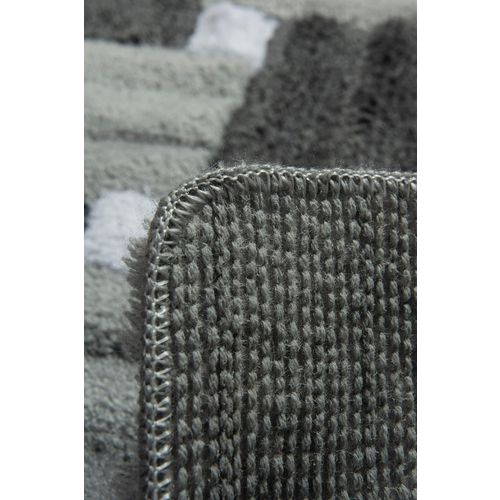 Piazza - Grey Multicolor Acrylic Bathmat Set (3 Pieces) slika 5