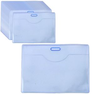 Set fleksibilnih držača za osobne iskaznice, prozirno plavi, 20 komada.