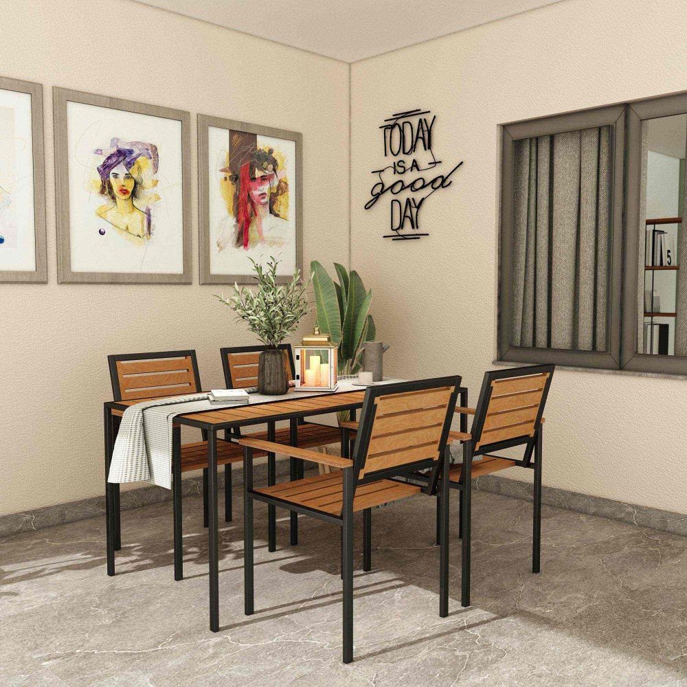 Set Stola i Stolica za Vrt "CPT7706-150" (5 Komada) - Boja: Teak slika 1