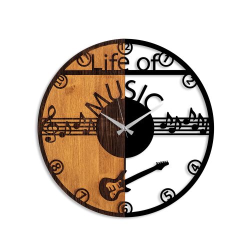 Wallity Ukrasni drveni zidni sat, Wooden Clock - 72 slika 5