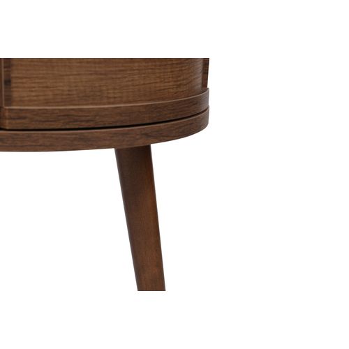 Yuvarlak - Walnut Walnut Side Table slika 11