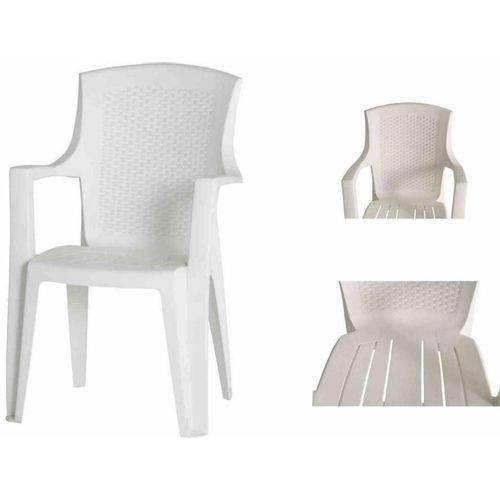 IPAE Baštenska stolica plastična Eden - bela                                                                 slika 3