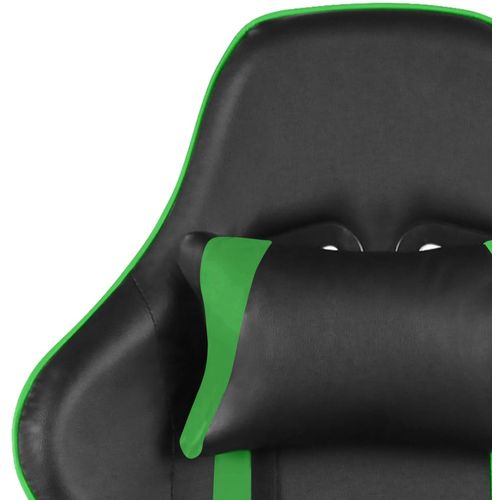 Okretna igraća stolica s osloncem za noge zelena PVC slika 7