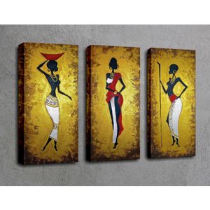 UC024 Multicolor Decorative Canvas Painting (3 Pieces)