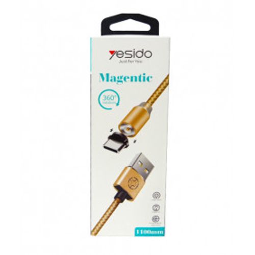 USB Data kabl Yesido Magnetic iPhone zlatni slika 1