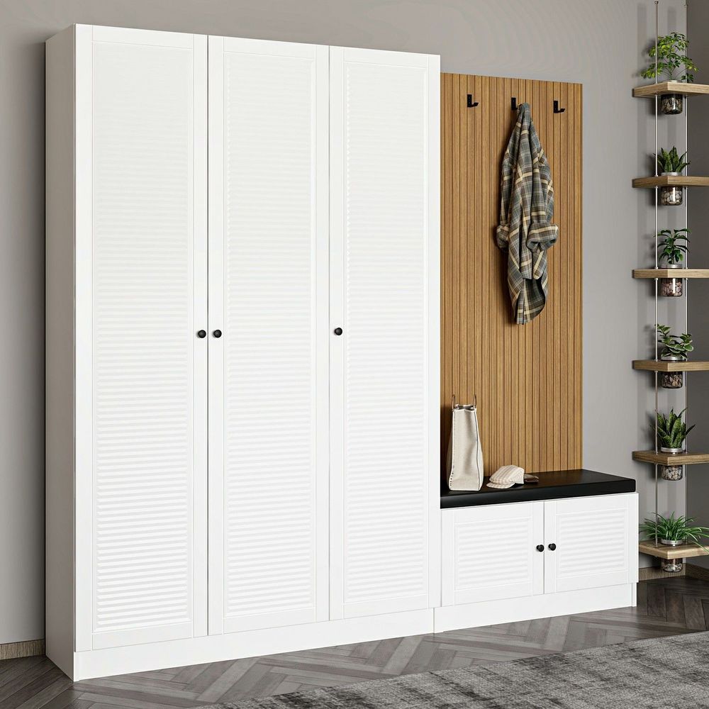 Hall Stand Noah - 8454 u bijeloj boji slika 1