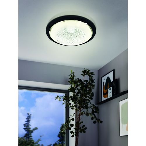 Eglo Acolla 1 plafonjera/1, led, 11w, 950lm, prečnik 370, crna/staklo/kristali  slika 2