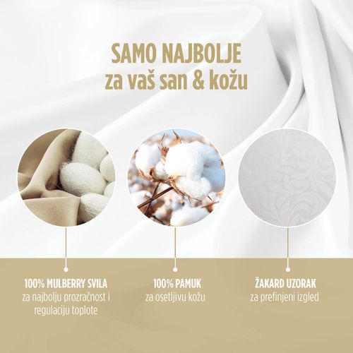 Zimski svileni pokrivač/jorgan Vitapur Victoria's Silk white univ slika 6