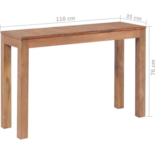 Konzolni stol od tikovine s prirodnom obradom 110 x 35 x 76 cm slika 8