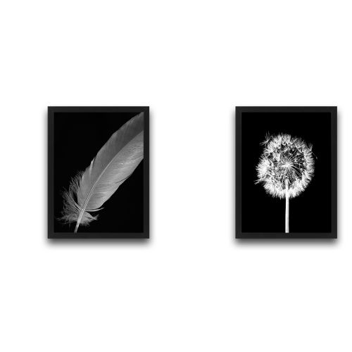 Wallity Uokvirena slika (2 komada), Dandelion Feather Set slika 2