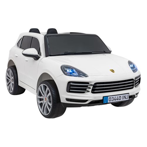 Licencirani auto na akumulator Porsche Cayenne S - bijeli/lakirani slika 2