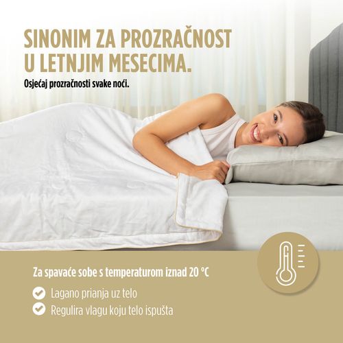 Pokrivač svileni Vitapur Victoria's Silk Summer white 250x200 cm slika 5