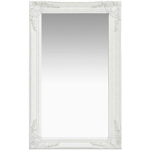 Zidno ogledalo u baroknom stilu 50 x 80 cm bijelo slika 1