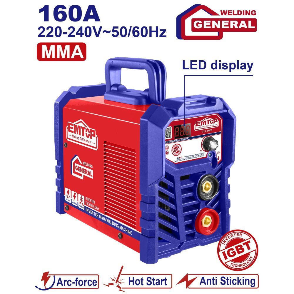 Inverter aparat za zavarivanje 160A EWDEM1651 Emtop slika 1