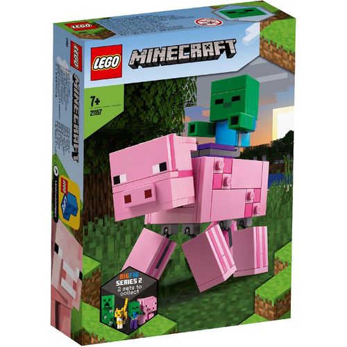 LEGO Minecraft 21157 bigfig svinja i mali zombi slika 1