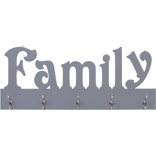 Zidna vješalica za kapute FAMILY siva 74 x 29,5 cm slika 2