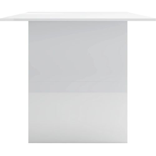 Blagovaonski stol visoki sjaj bijeli 180 x 90 x 76 cm iverica slika 44