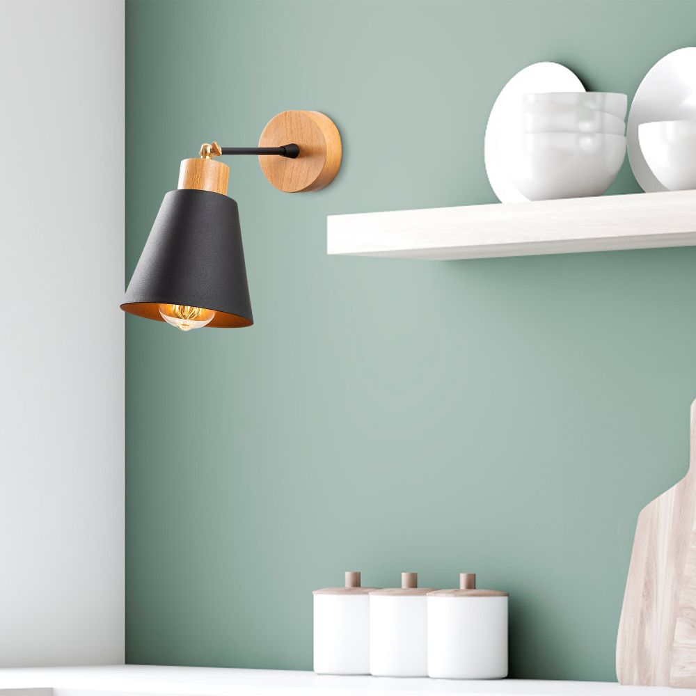Manavgat - N-610 Crna Hrastova Zidna Lampa slika 1