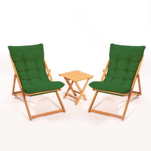 Woody Fashion Set vrtnog namještaja - stol i stolice (3 komada) Ezequiel