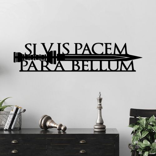 Si Vis Pacem 2 Black Decorative Metal Wall Accessory slika 1