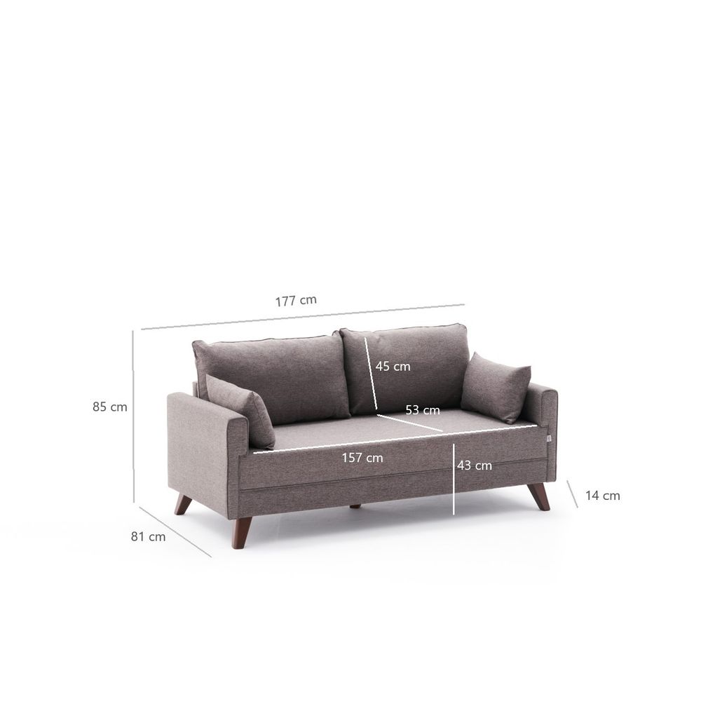 Bella Sofa za 2 Osobe - Braon slika 7