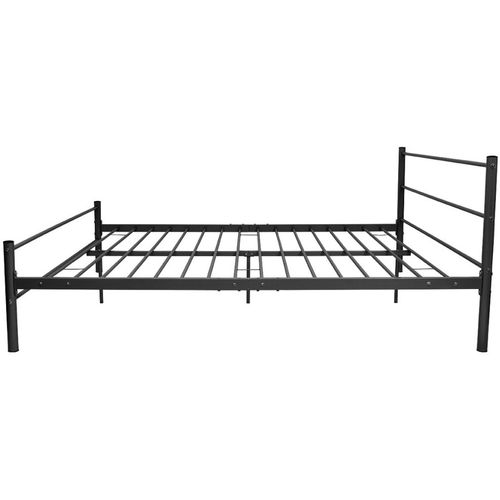 Krevet s madracem metalni crni 160 x 200 cm slika 26